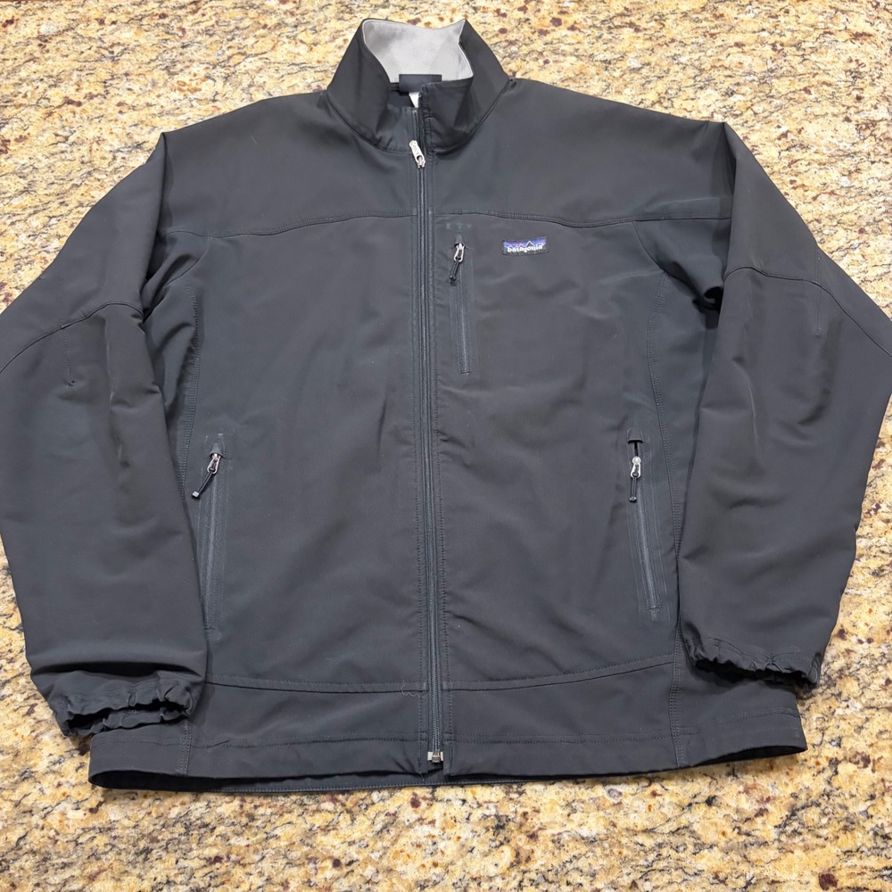 Patagonia Mens Adze Softshell Jacket Black Full Zip Large L Coat 8